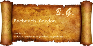 Bachrach Gordon névjegykártya